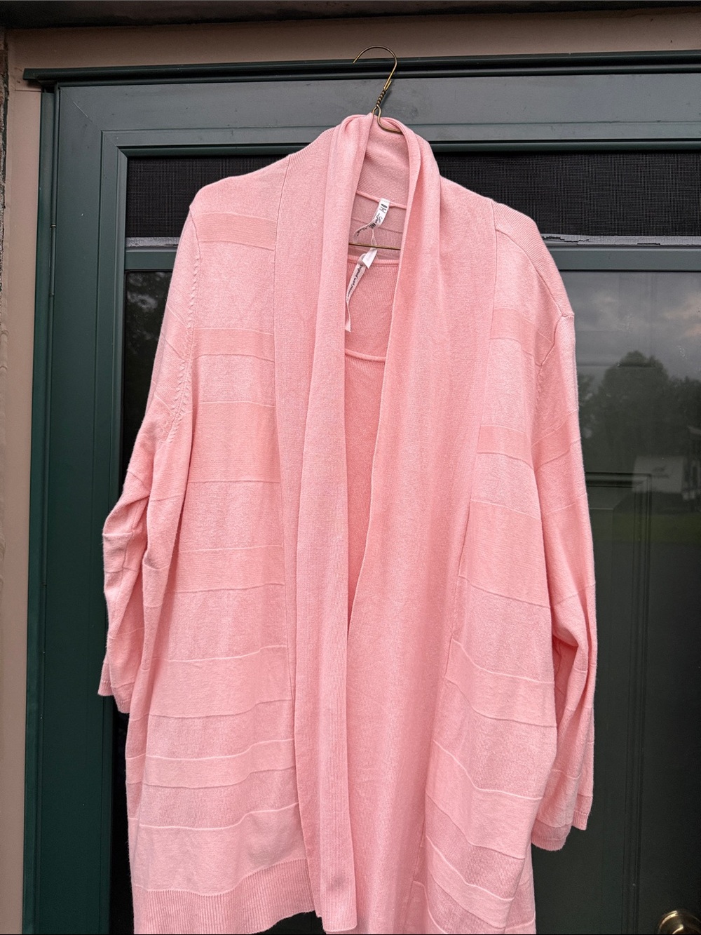 Leo & Nicole Dusty Rose Open Front Knit Cardigan
